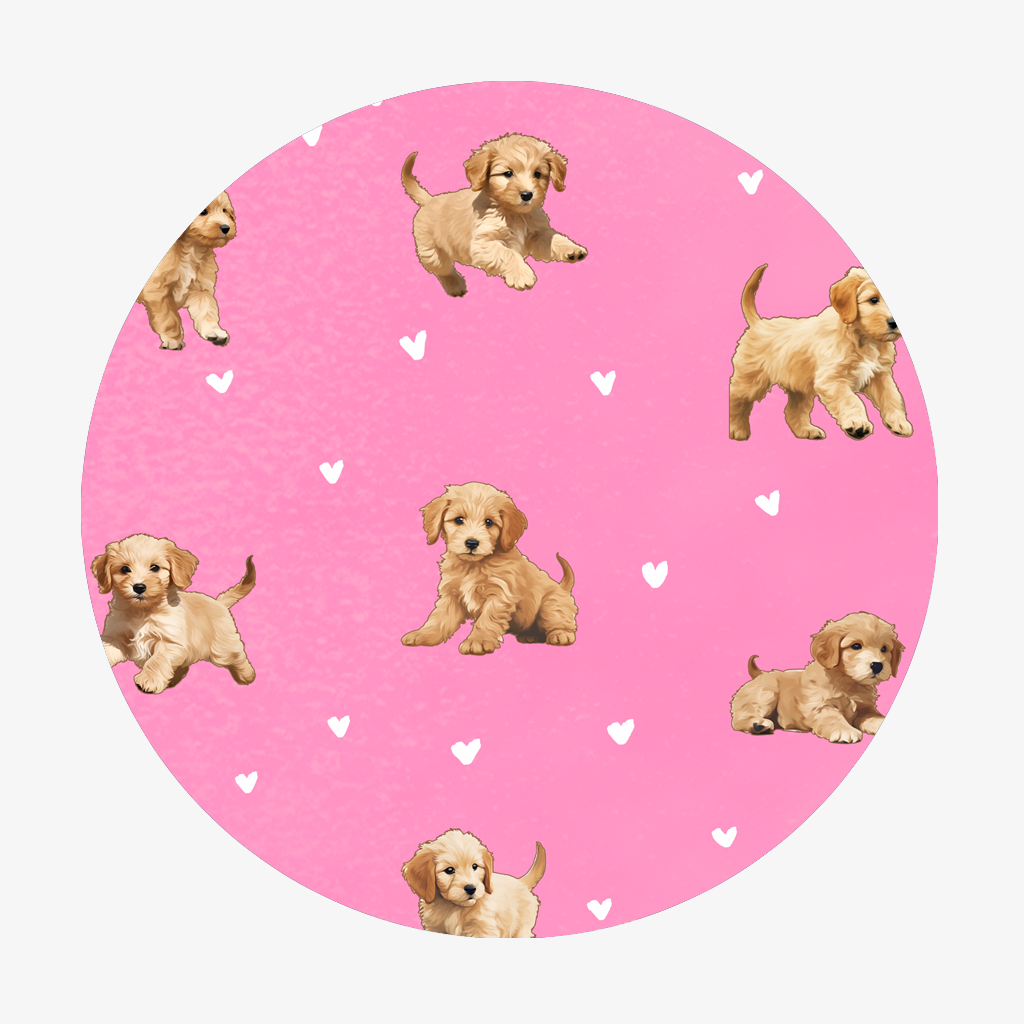 Golden Doodle Dreams in Pink