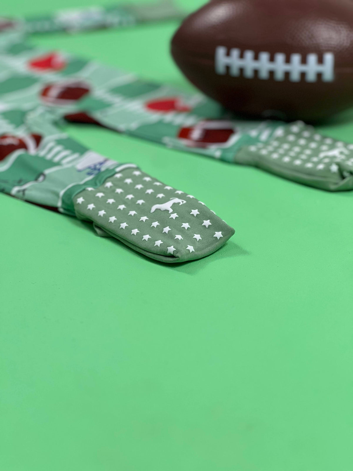 Football bamboo zippered one-piece
