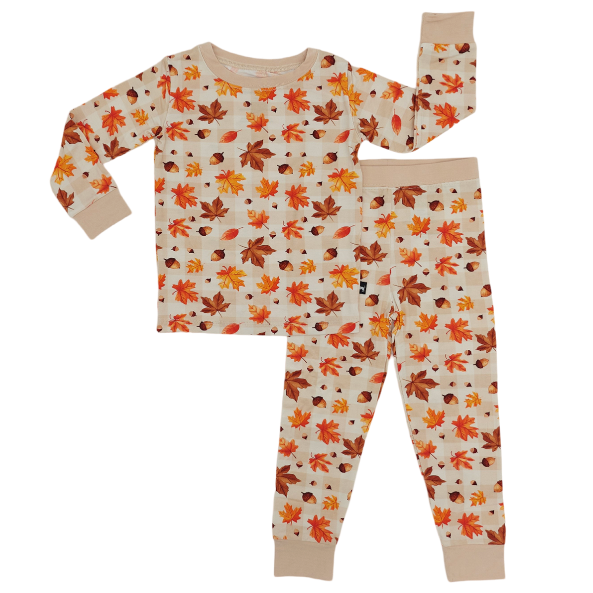 Autumn Leaves bamboo kids pajamas