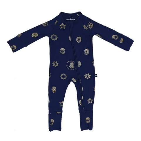 Police Bamboo Zippered One-Piece